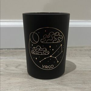 Black Virgo Zodiac Candle